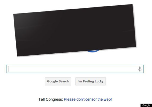 SOPA PIPA STRIKE GOOGLE