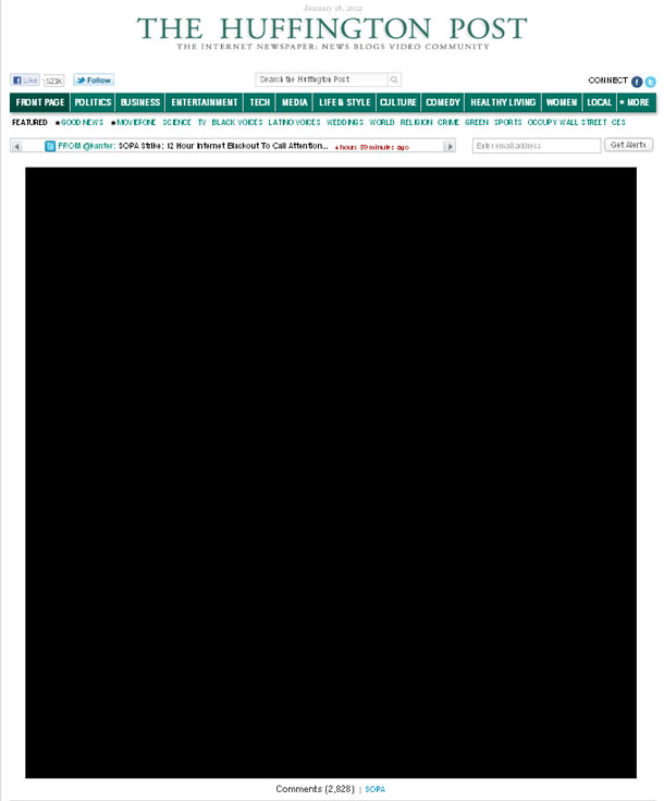 SOPA PIPA STRIKE - HUFFINGTON POST