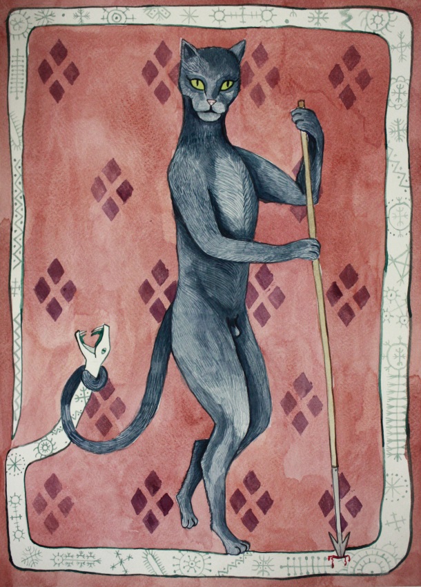 Uroboros dies, skica za Jedinstvo, akvarel na papiru,