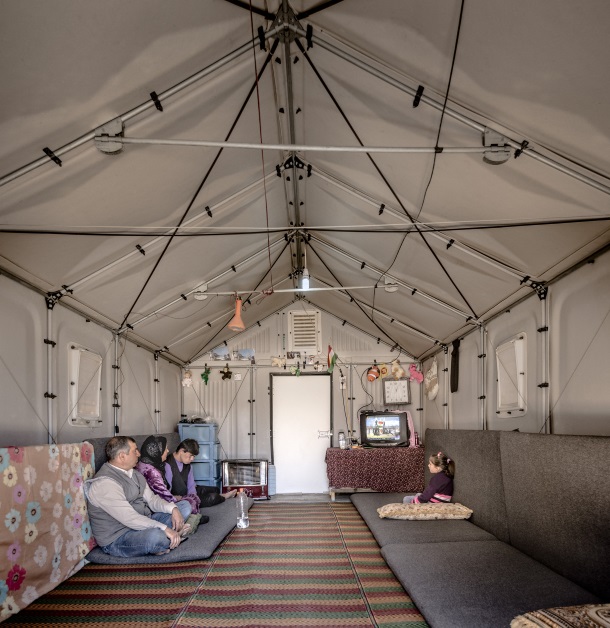 Better Shelter housing units in Kawergosk, Iraq.